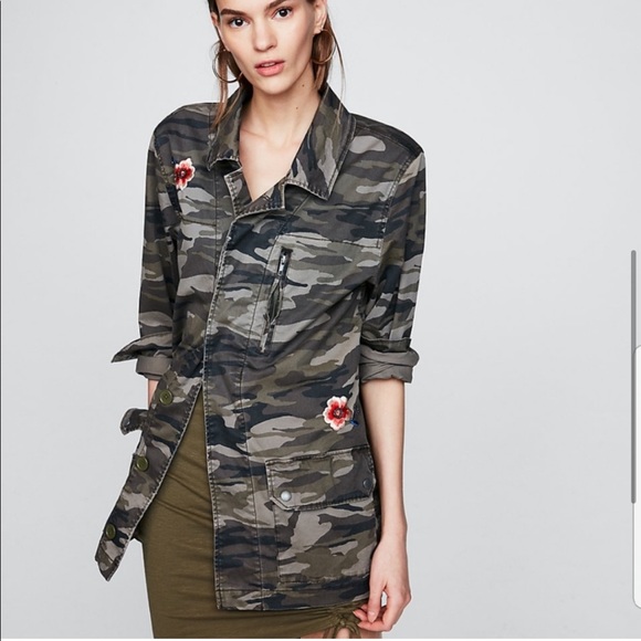 Express Jackets & Blazers - Express Camo embroidered jacket